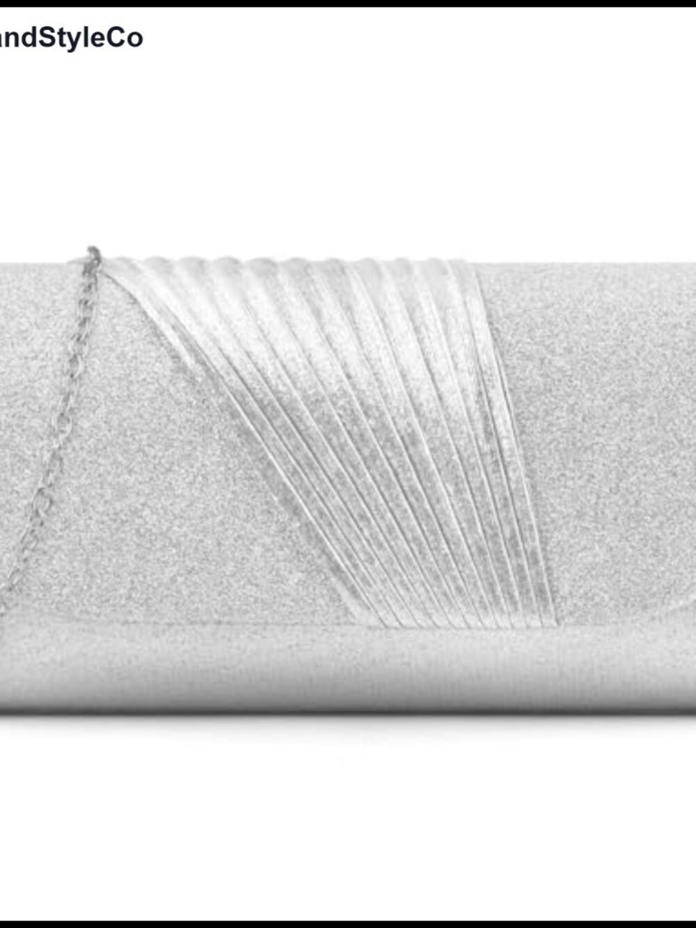 Satin Pleated Evening Clutch Women Removable Chain Crossbody Formal Bag
